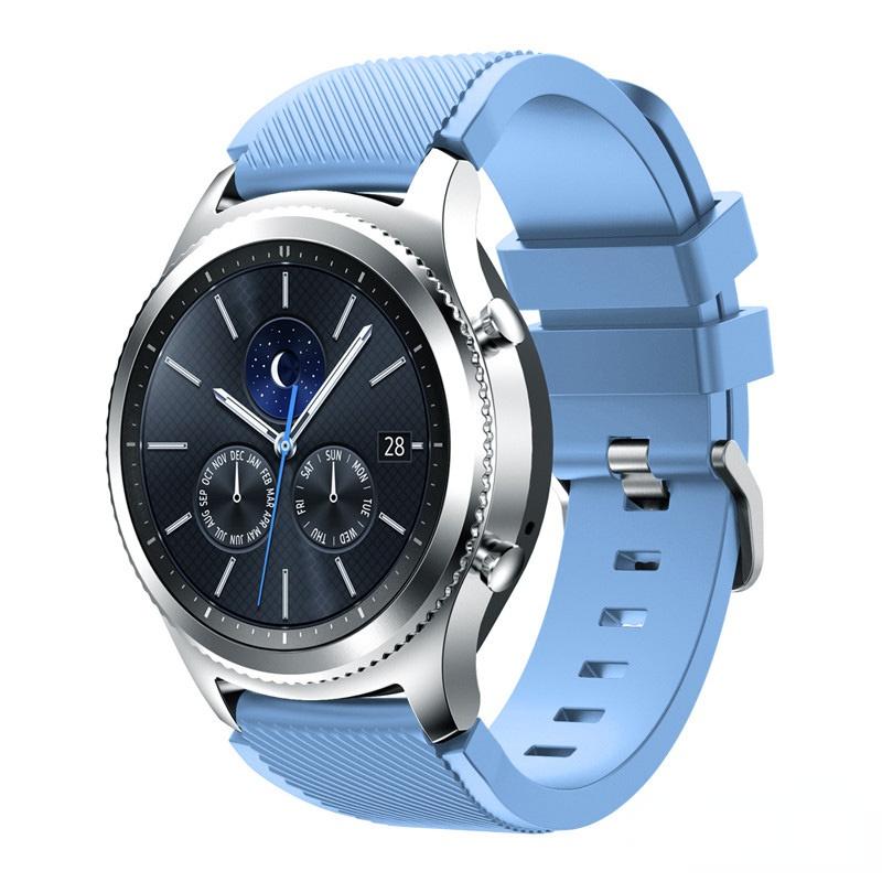 Classic 22mm Silicone Strap For Samsung Galaxy Watch 3 45mm/Huawei Watch 3/GT2 Soft Sport Bracelet Wristband For Amazfit GTR 47mm Correa