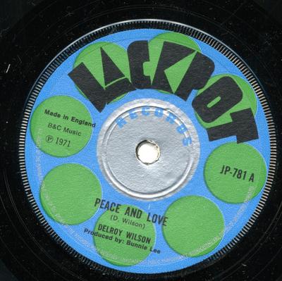 7inch Record DELROY WILSON  JEFF BARNES  Peace And Love  Who Is Your Brothe JP781 Jackpot 1971 UK Reggae Ska  Dub Used