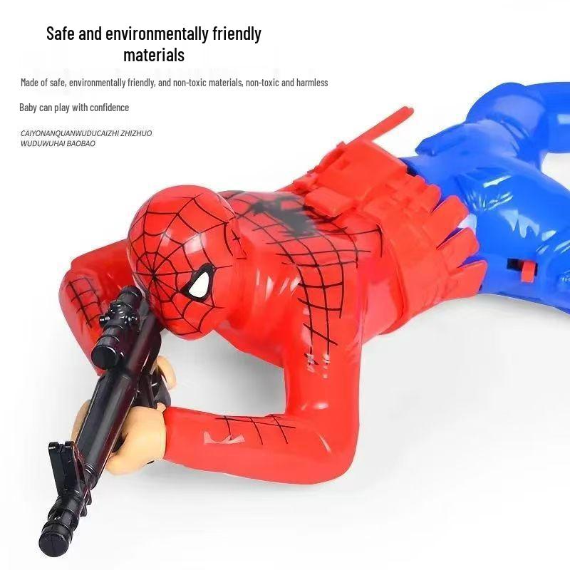 Electric Crawling Captain America & Spider-Man Toy: Lights, Sounds, Music Simulation