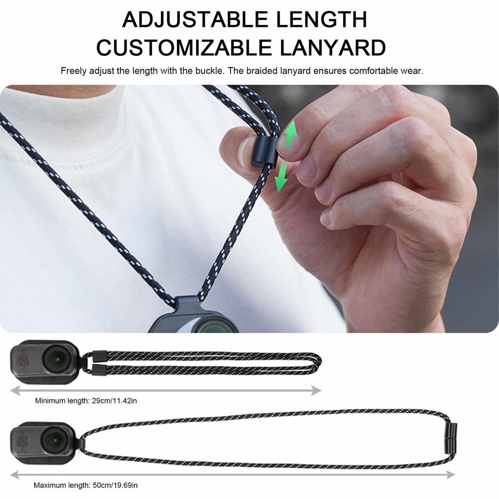 Magnetic Action Camera Neck Holder W/ Adjustable Lanyard Hand Free Neck Holder for OSMO Nano Insta360 GO 3S GO 3