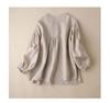 Women's Loose Fit Lantern Sleeve Cotton Linen Blouse - Babydoll Design, Nine-Point Sleeve, Solid Color Fashion Shirt 803