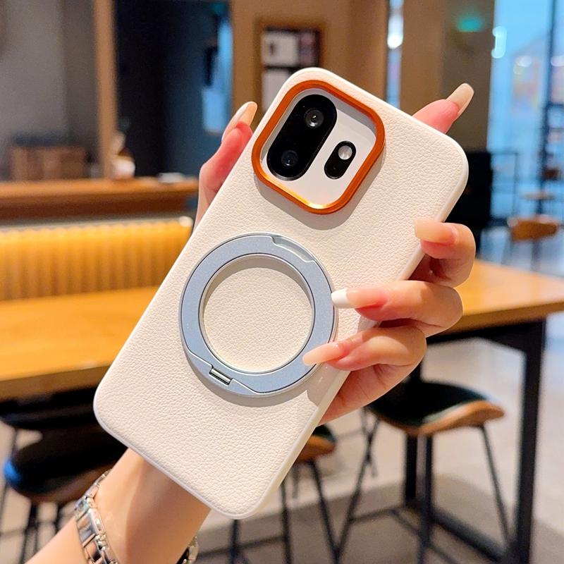 

For OnePlus 15T Case Magnetic Premium lychee Pattern Leather + Metal Finger Ring Stand Cover for One Plus 15T OnePlus 15T