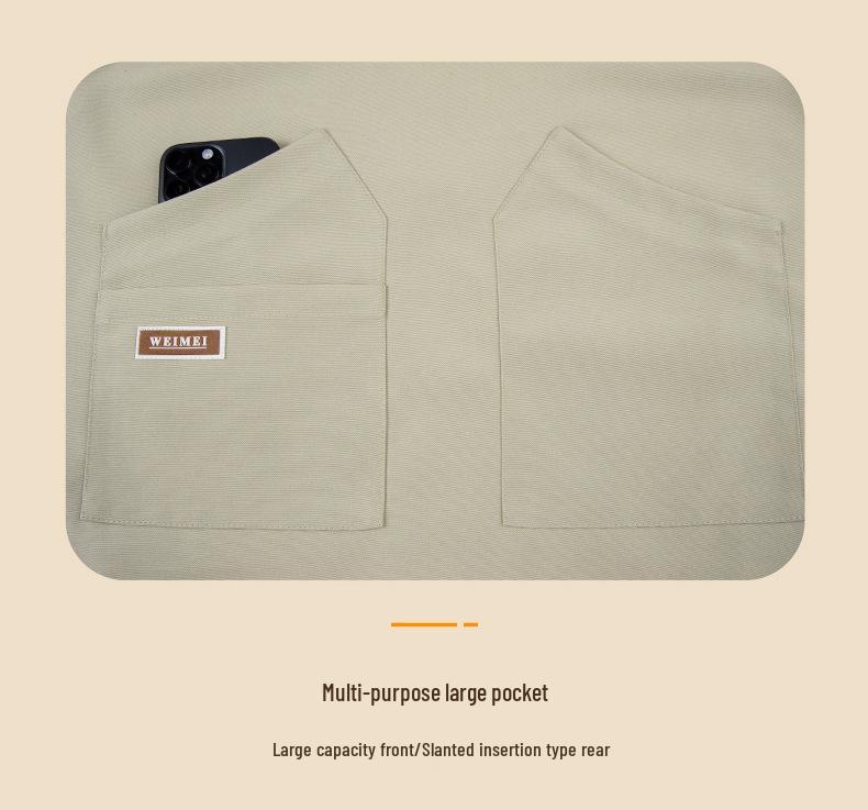Buckle Strap Waterproof Canvas Apron for Waitstaff - Free Logo Printing