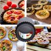 Non-Stick Tart Quiche Flan Pan Molds Pie Pizza Cake Round Mould Removable Loose Bottom Fluted Heavy Duty Pie Pan Bakeware