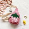 Strawberry Adorable Children Canvas Mini Purse Zipper Storage Activities Travel