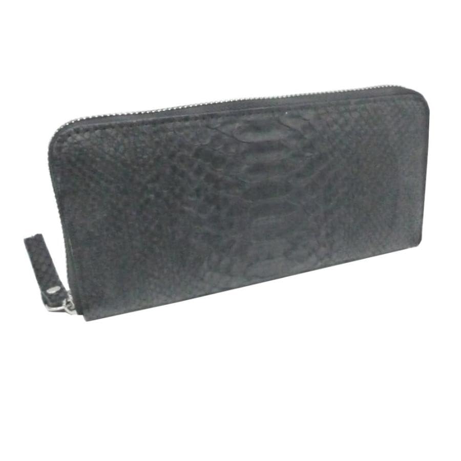 Python wallet for men and women, snakeskin round zipper long wallet 191