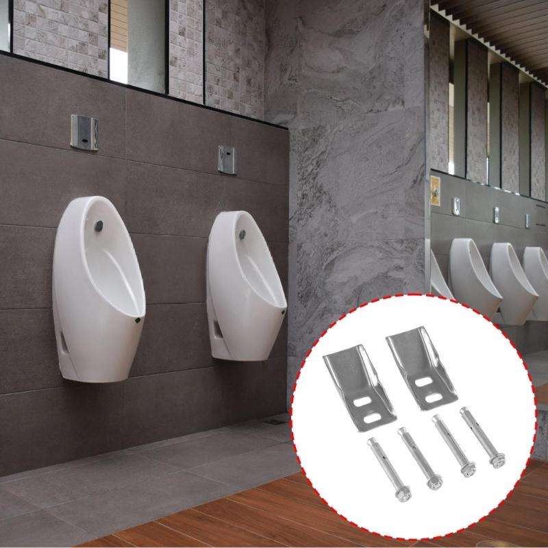 Stainless Steels Urinal Wall Bracket Replacement Urinal Installation Bracket Base Sink Bracket with Screws Enduring