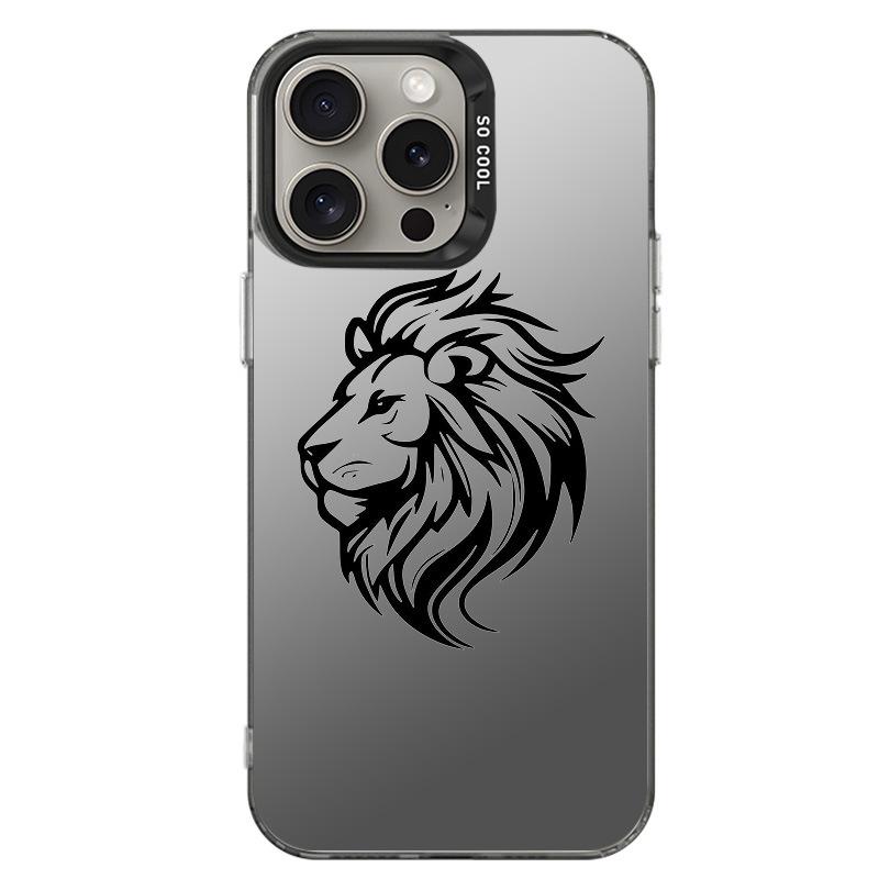 Çeşitli modeller (8-15) için Aslan başı iPhone kılıfı.