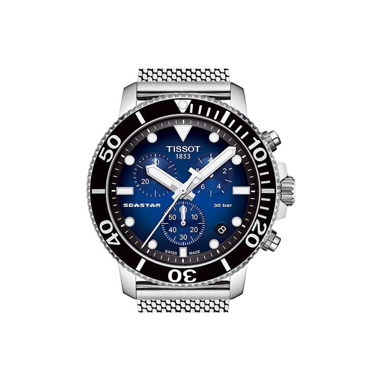 Tissot Starfish Collection Quartz Movement Men's Watches Watch 45.5mm Blue Dial Stainless Steel Case T120.417.11.041.02