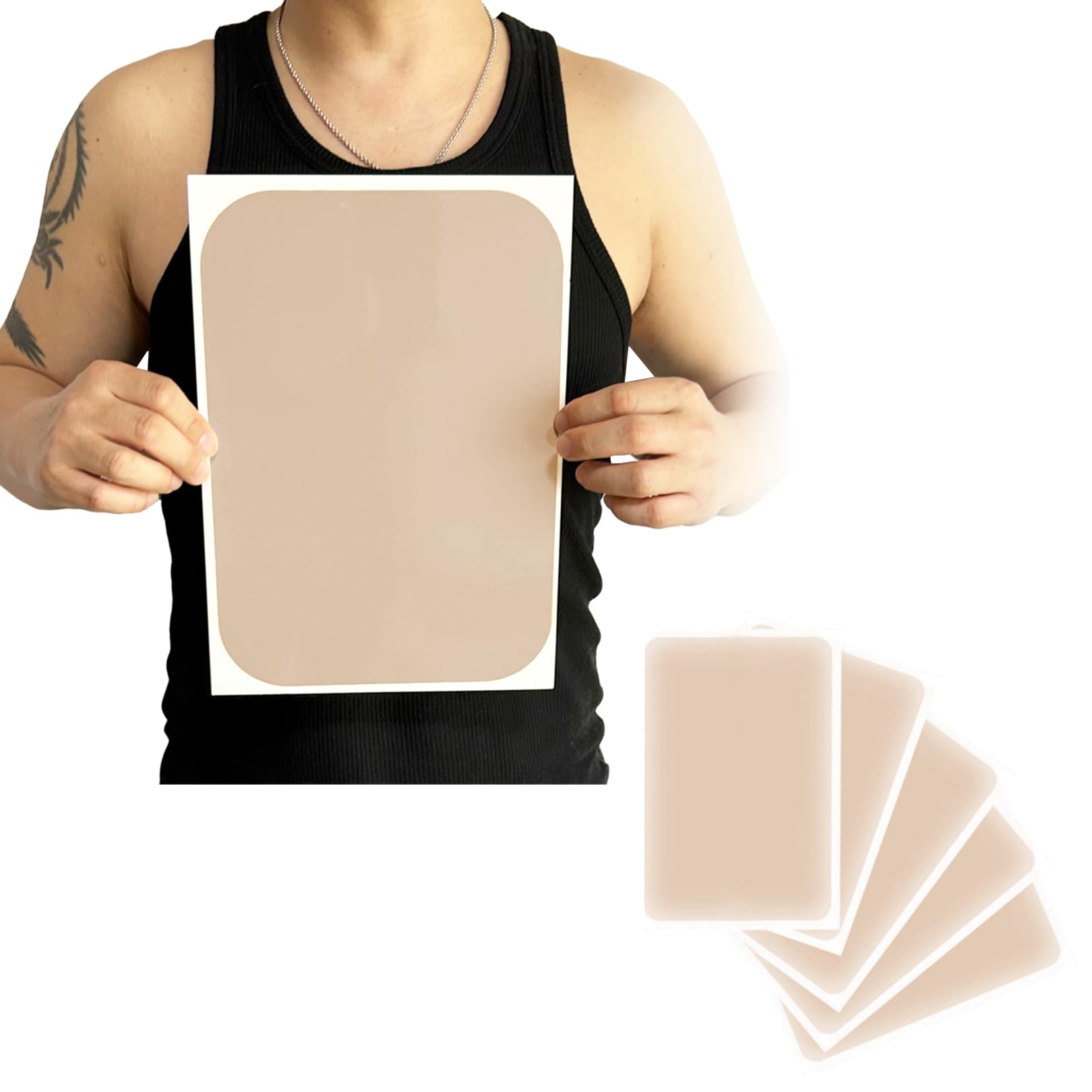 

sac taske Наклейки-консилеры для татуировок, Водонепроницаемая маскирующая лента для татуировок, Очень большая, Размер A4 (Набор из 5 штук, Светлая кожа)