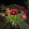 7 Heads LED Simulation Flower Lights Colorful Solar Lawn Lights Solar Lotus Flower Lights  Patio