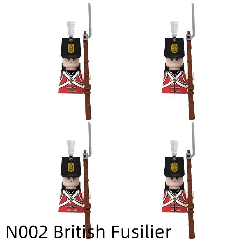 

Наполеоновские войны Военные солдаты Строительные блоки Вторая мировая война Британский Французский Фузилер Винтовки Русский Прусский Пеший гвардеец Кирпичики Детские игрушки