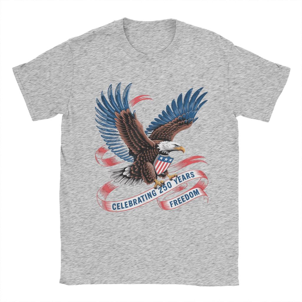 2026 New Men TShirt 250 Years America Anniversary USA 250th Birthday Fashion Tee Shirt Short Sleeve T Shirts Crew Neck Tees