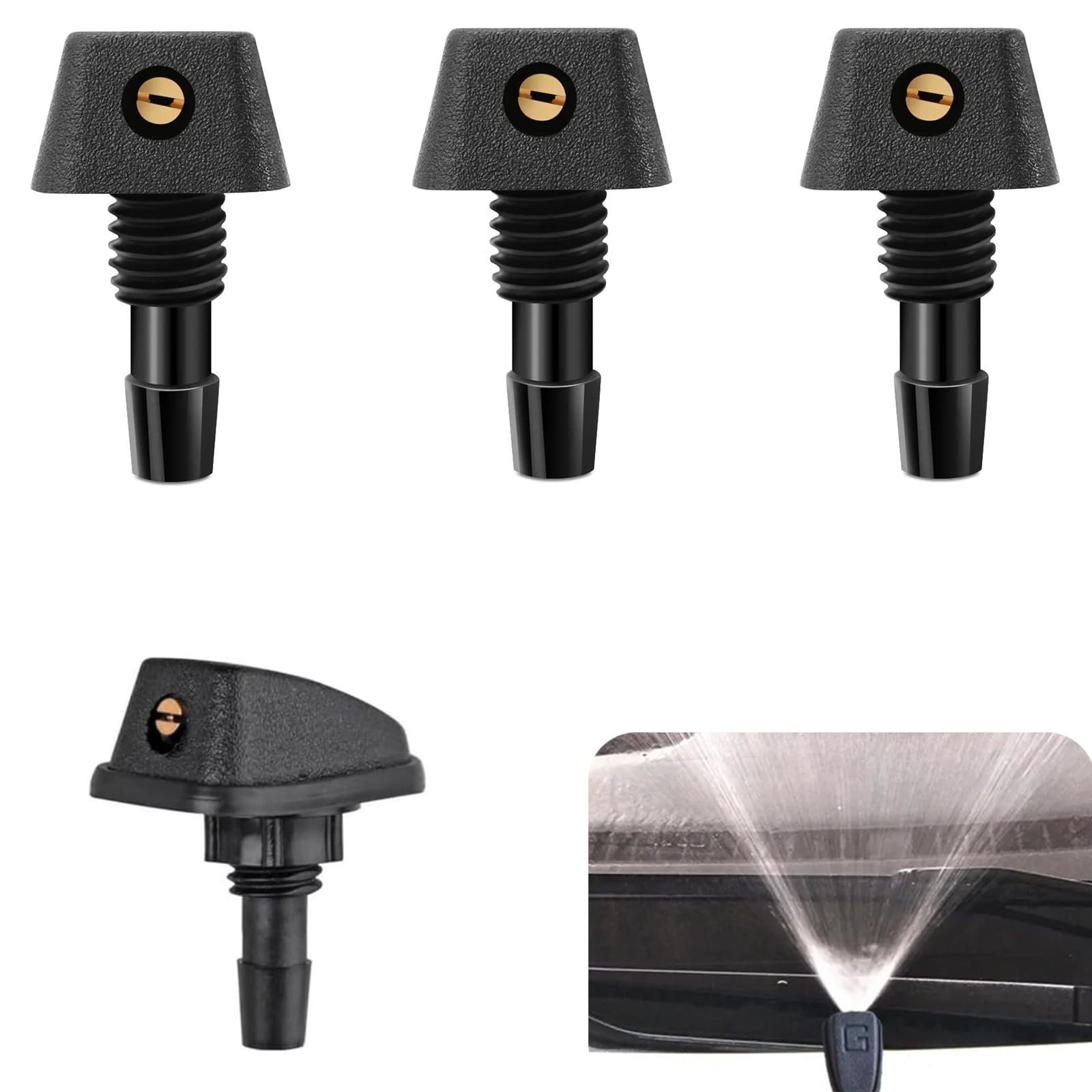 

DEVENTORZ Car Wiper Nozzle, Washer Nozzle, 4 Pieces, Car Windshield Wiper Nozzle, Universal Washer