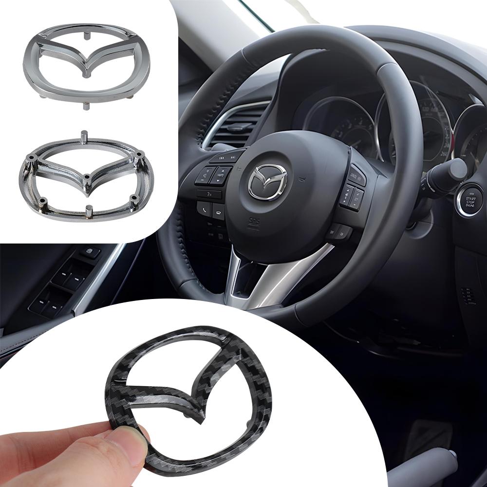 Car Steering Wheel Center Emblem Covers For Mazda Axela Atenza CX-5 2 Demio CX-3 CX-30 MX5 CX30  MPS MS Auto Styling Accessories GF3