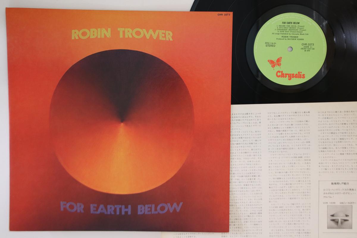 

LP Record ROBIN TROWER - For Earth Below CHR1073 CHRYSALIS 1975 Japan Rock Used