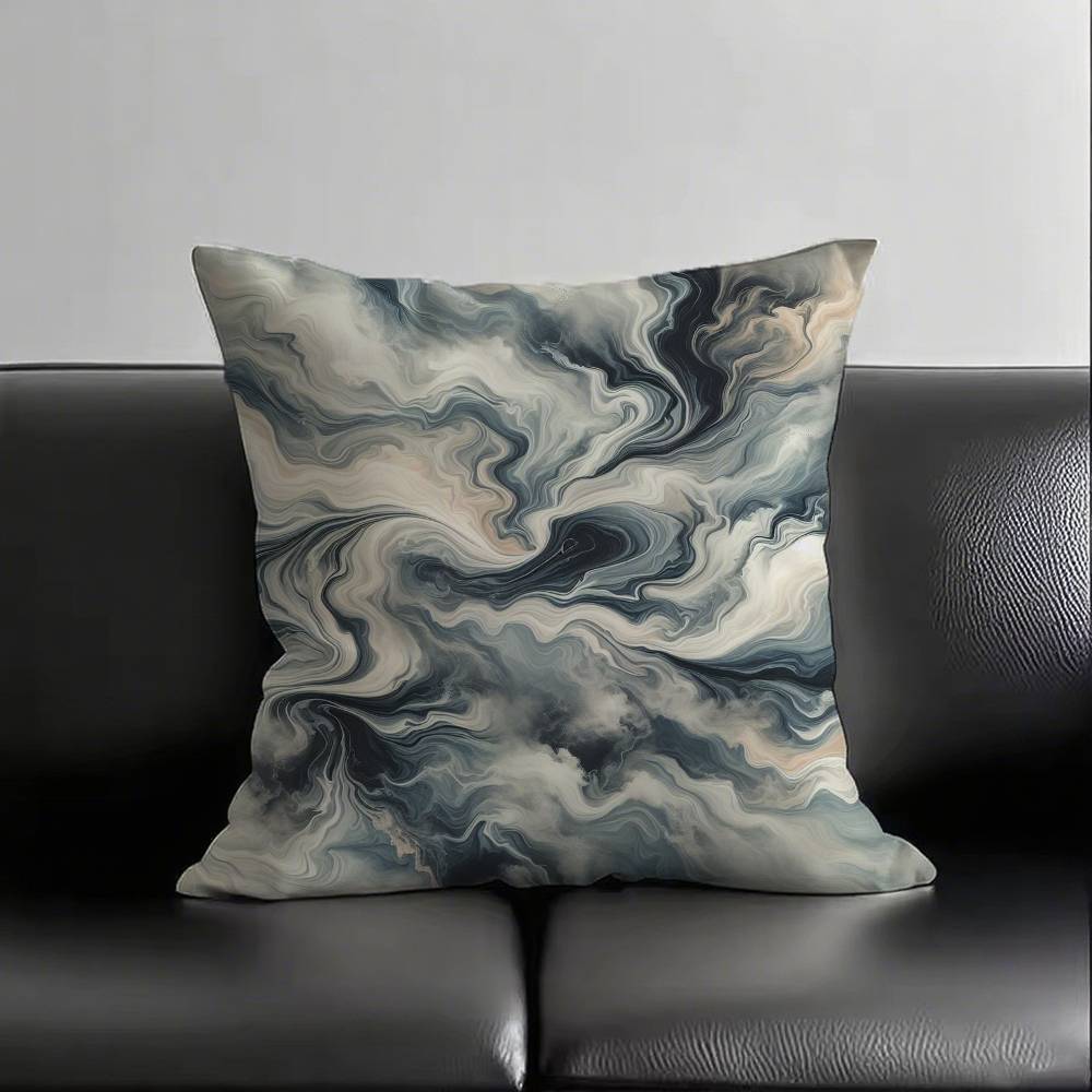 1pc Marble Pattern Pillow Case Fashion Square Pillowcase Bedroom Sofa Room Ins Decoration Leisure