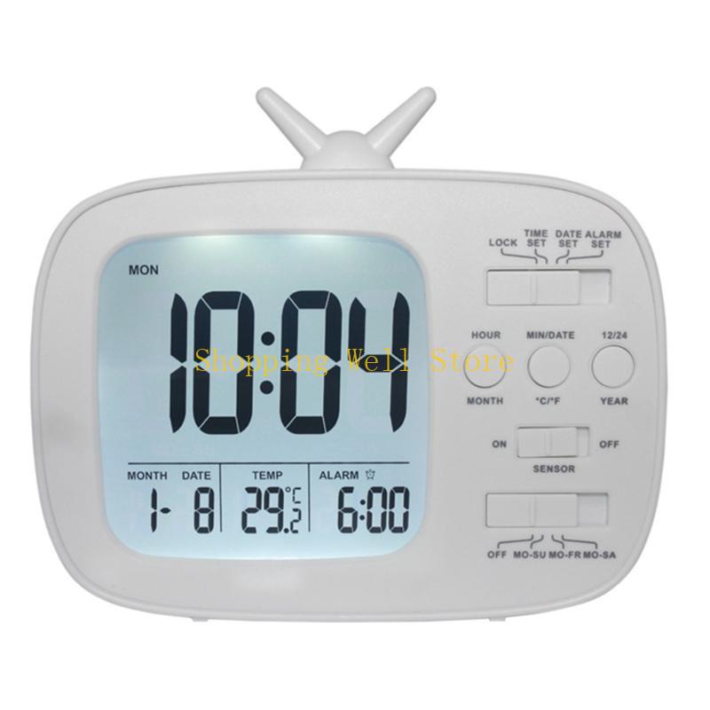 KX4B Innovative Digital Clock With Calendar and Ambients Light Sensors for Children Student Bedsides