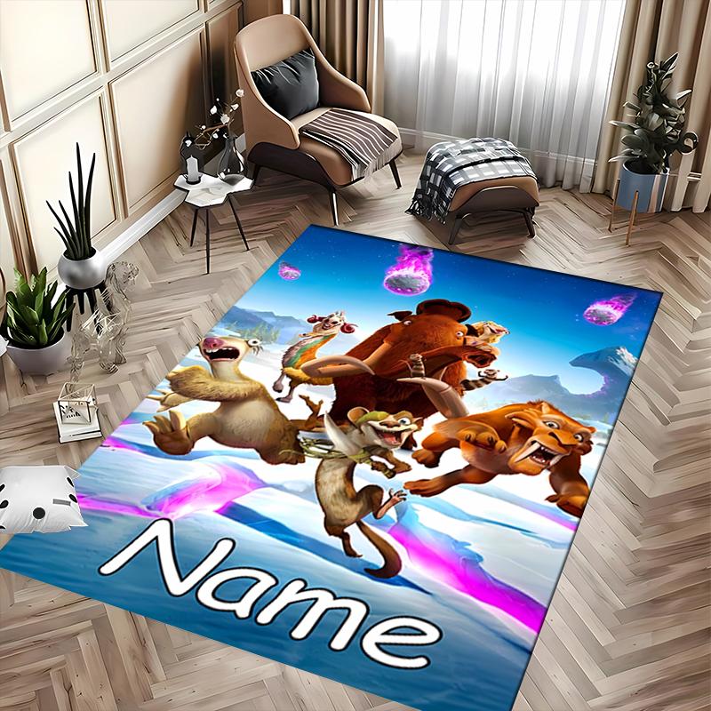 Custom Personalization Ice Age Dawn of the Dinosaurs Area Rug - Perfect For Kitchen, Bathroom,Laundry Room Decor Large Size Available,Gift All Seasons