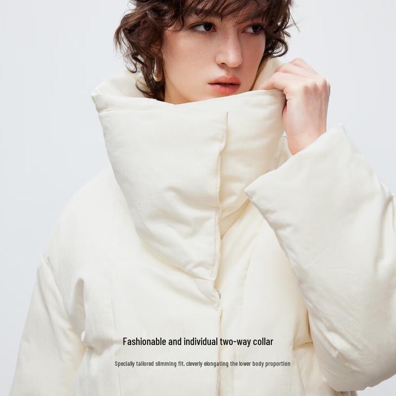 Only Women's 90% White Duck Down Short Puffer Jacket
