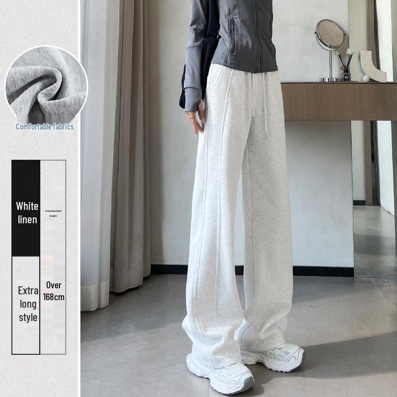 

Женские флисовые широкие спортивные штаны с высокой посадкой для осени/зимы 2024 L 106-117 jin