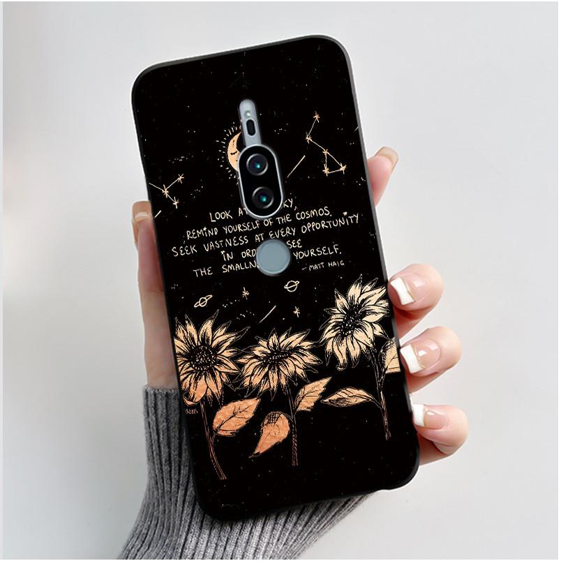 

Cute Case For Sony Xperia XZ2 Premium Fundas SO-04K SOV38 Printing Shell Protective Cover Soft Silicone Cartoon Black Casing Sony Xperia XZ2 Premium