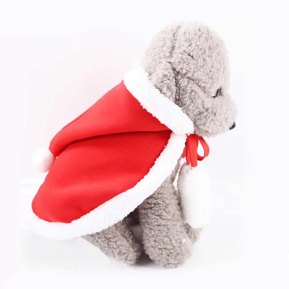 Christmas Cat Puppy Santa Hat Cloak Pet Cosplay Costume Clothing