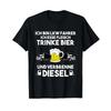 Trucker T Shirt With Gerunisex Text Lorry Driver Vintage Washed Stretched Unisex Graphic Versatile Streetwear Fashion Soft Stylish
