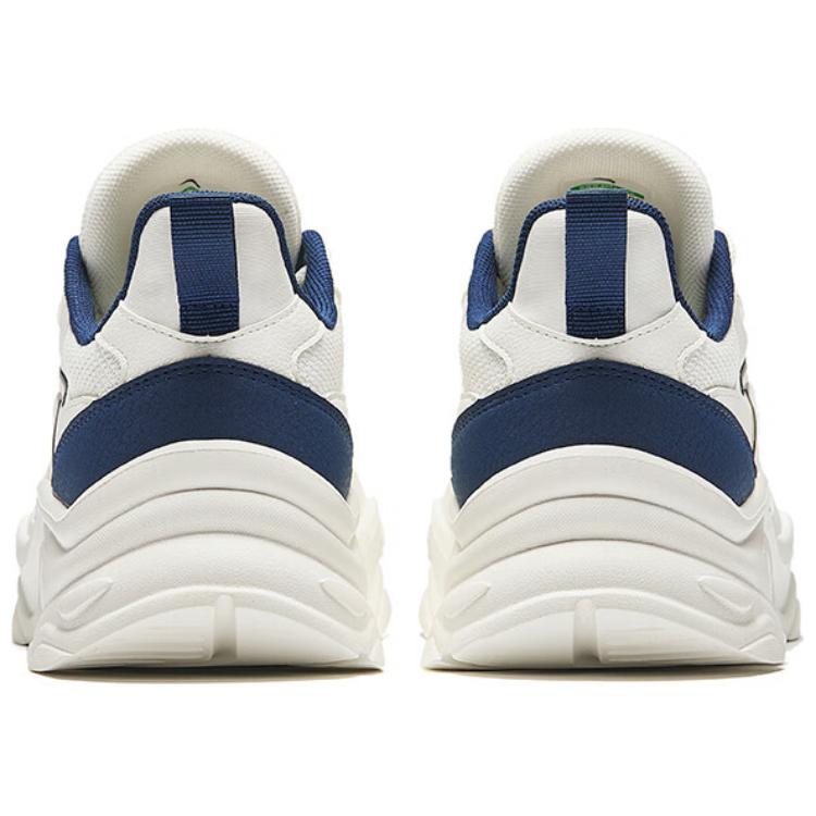 Anta Little Millennium Comfortable Breathable Shock Absorbing Wear Resistant Low Top Dad Shoes Men sneaker White Blue 912438813-1