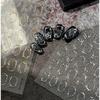Luxury metal frame nail stickers stamping circles transparent irregular lines self-adhesive nail art sticker nail decoration