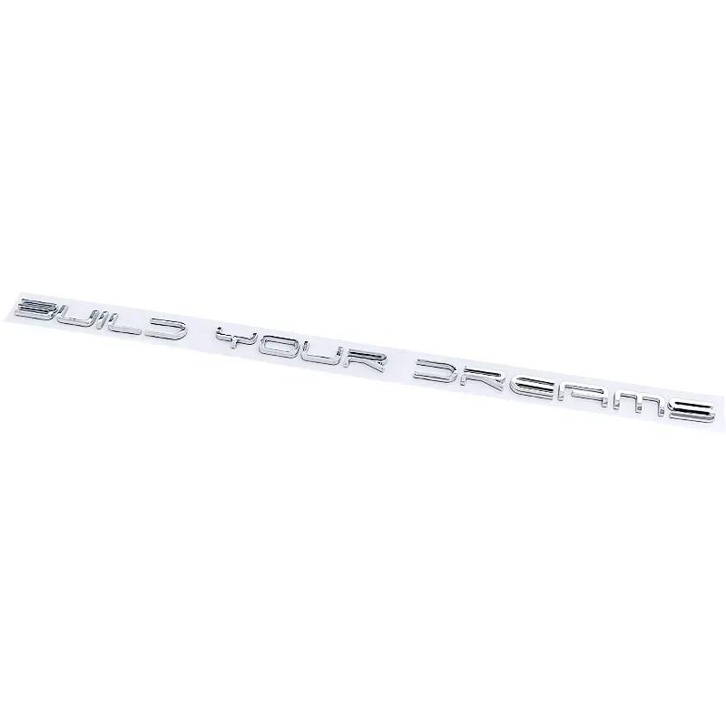 3D ABS Chrom Černé Logo Postav si své sny Znak Písmena Samolepka Znak na Kufr Auta Pro BYD SEAL SONG Plus ATTO3 SEAL U Příslušenství
