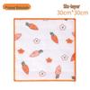 Carrot Print Lint-Free Cotton Gauze Dishcloth - Super Absorbent & Thickened for Kitchen Use