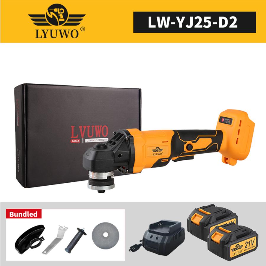 Brushless Rechargeable Angle Grinder High Power Lithium Battery Cutter Polishing Machine Multi-function Grinder Electric Grinder