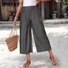 JPNTKY Women's Fashion Casual Solid Color Print Pants & Capris