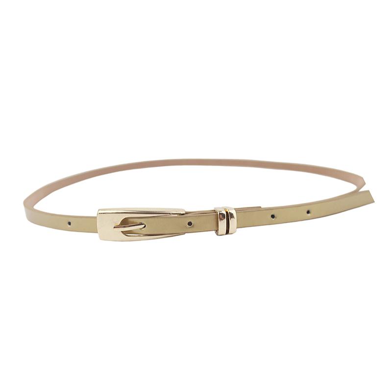 1Pc 12 Candy Colors Women'S Leather Belt Skinny Thin Dress Belt Waist Belt Waistband Dress Coat Waist Seal Jeans Belt