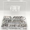 60PCS Hose Clamp Set - 1/4''–1-1/2'' 304 Stainless Steel Worm Gear Hose Clamps for Pipe Intercooler Plumbing Tube and Fuel Line