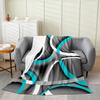 Contemporary Swirl Ring Line Art Pattern Comfortable Fleece Blanket Fit Living Room Bed Office All-match Simple Household Decor