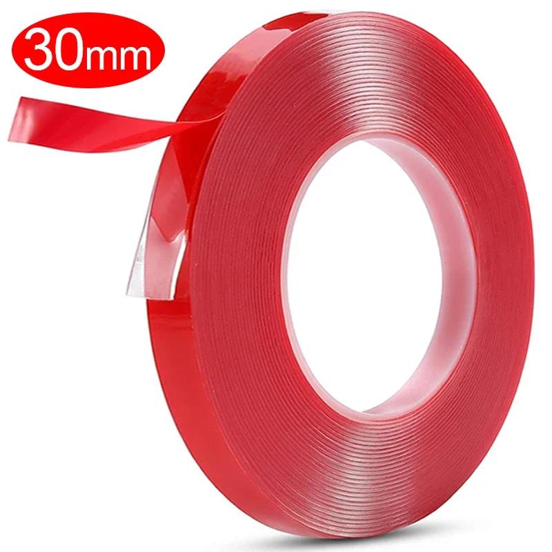 5/10/15/20/25/30mm Double Sided Adhesive Tape Super Strong Viscosity Transparent Tapes No Traces Fixed Stickers for Home Office