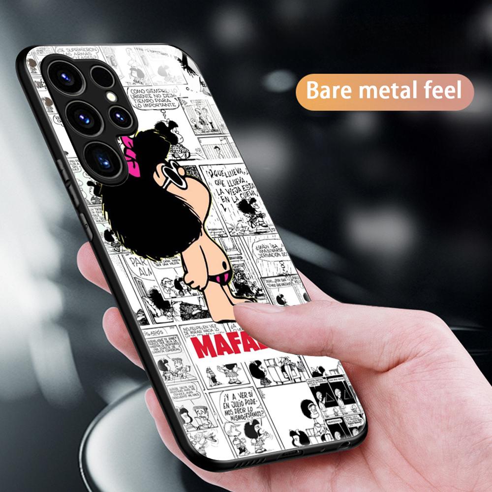MafaldaS anime siliconeS Phone Case For Samsung S25 S24 S23 S22 S21 S20 Plus Ultra Note20 Glass Magnetic Case