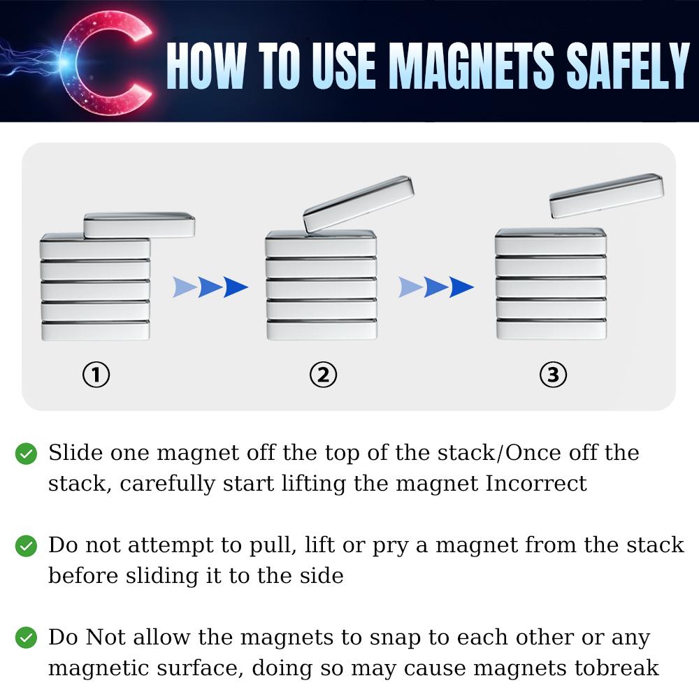 60x15x5mm Block Kühlschrankmagnete imanes para manualidades für Kühlschrank, Büro, DIY
