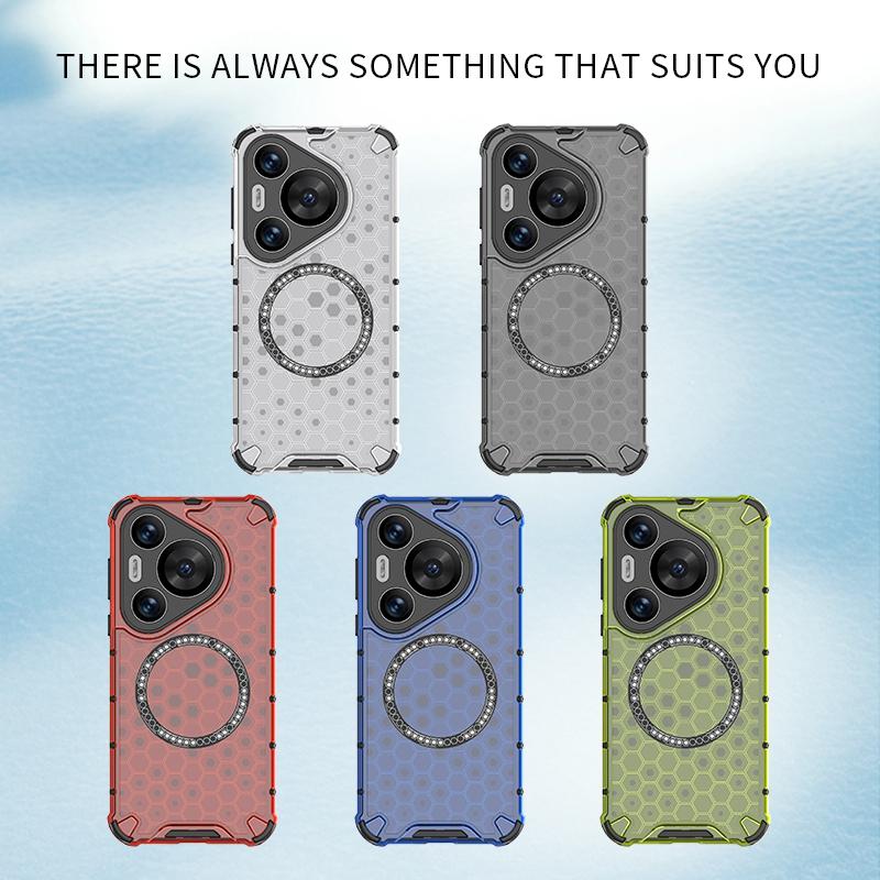 For Huawei Pura 70 P70 Ultra Magnetic Ring Back Cover Phone Case Magsafe Ring Wireless Charge Lens Protect Shockproof Cases