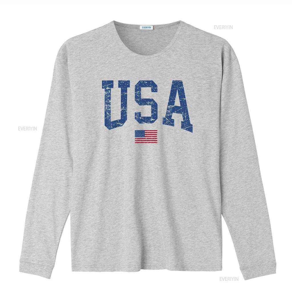 USA T Shirt Women Patriotic American Flag Distressed Vintage Washed Designer Clothes Streetwear Graphic Fashion Casual Stylish