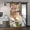 3d Wardrobe Sticker Door Entry Black Labrador Puppy Vinyl Waterproof Selfadhesive Door Mural Decal Home Decor