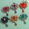 Large Crystal Rhinestone Brooch Water-drop Dangle Brooch Elegant Crystal Brooch  Evening Gown