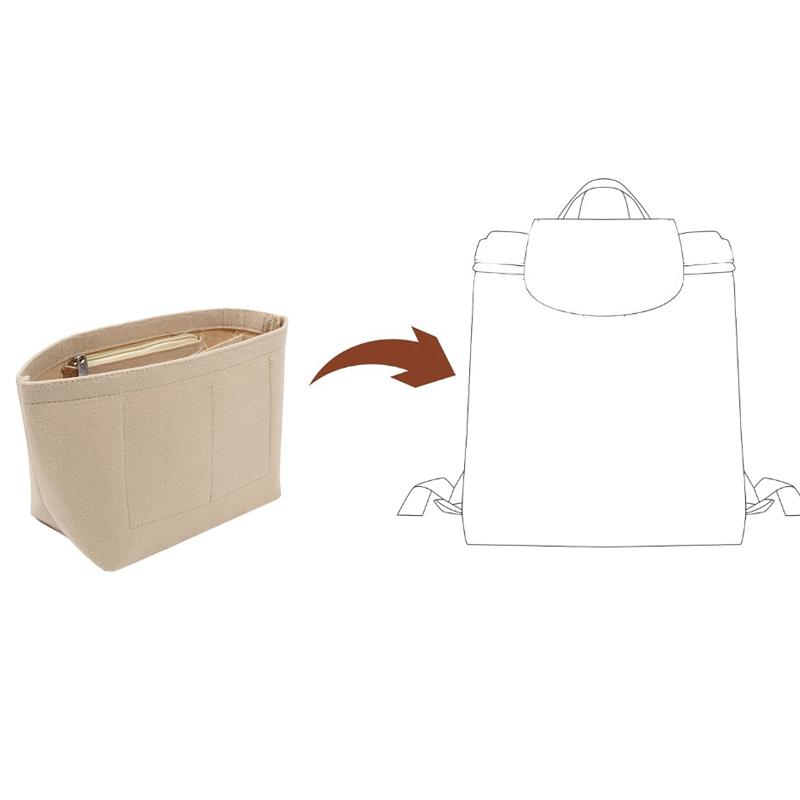 Insert Bag Purse Organizer Insert For Handbags Felt Bag Insert Dividers With Multi-pockets Fit Long Backpack/Bucket Bag
