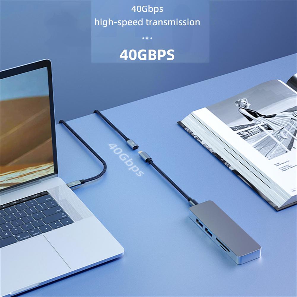 Type-C USB 4.0 40Gbps Data Charging Cable 100W 5A Fast Charge Cable 8K 60HZ Audio Video Transmission For USB C Devices