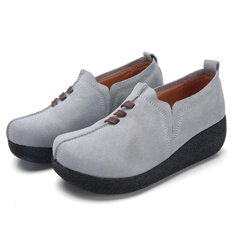 

Hot Sale Coarse Heel Thick Sole Height Increasing Women s Casual Rocking Shoes Student Fashion Women s Trend Shoes 43 сірий колір