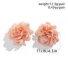 Böhmen Übertrieben Große Flauschige Stoff Blume Tropfen Ohrringe für Frauen Trendy Elegante Blütenblatt Y2K Schmuck Mi Zubehör Geschenk