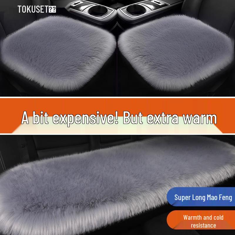Winter Furry Car Seat Cushion for Women - Rear/Sedan Use