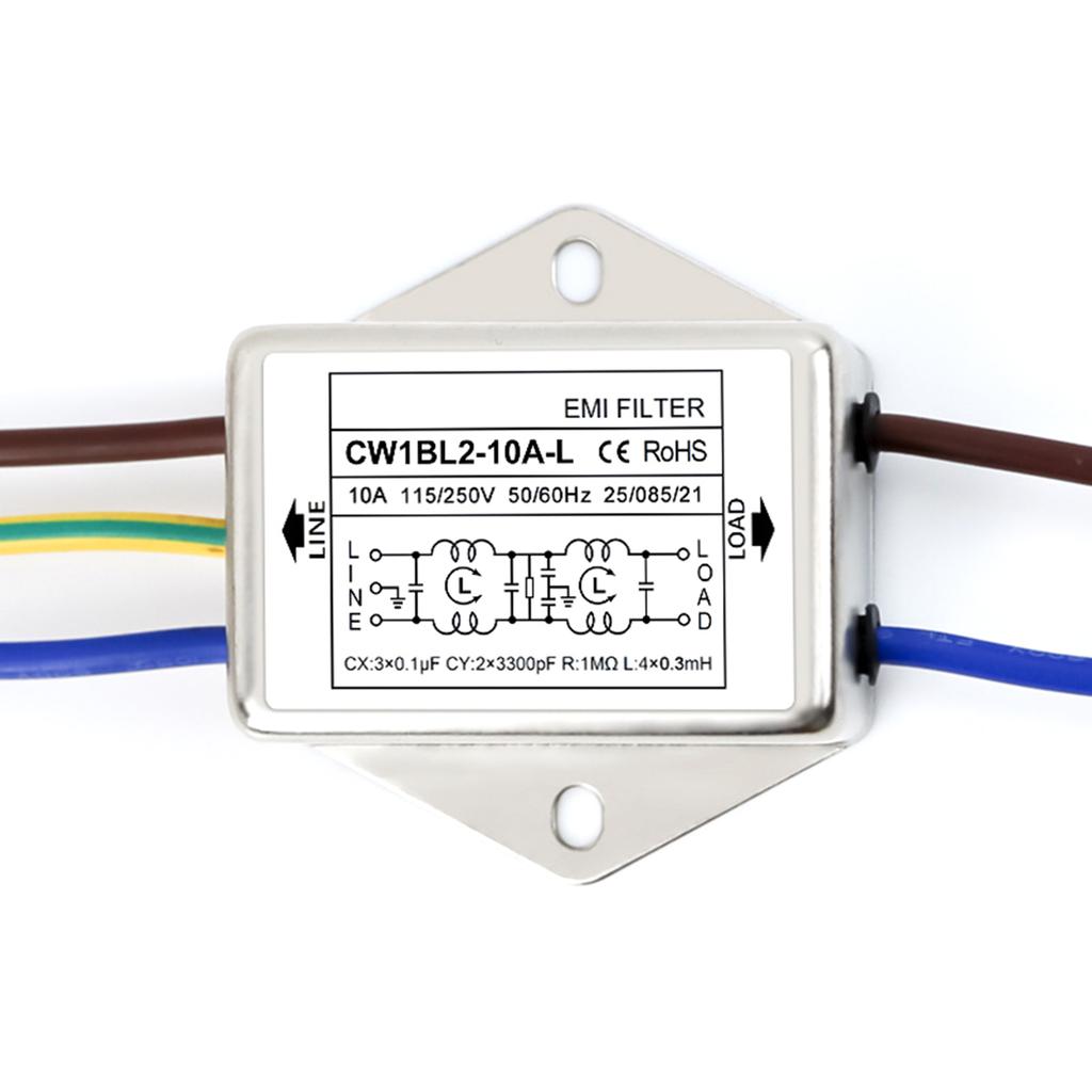 Filter Single Phase 250V for Mitigating Continuous And Intermittent Pulse Noise In Electrical Systems Daily Use